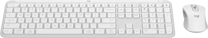 Logitech Signature Slim MK950 Wireless Combo, K950 Full-Size Keyboard and M750 Mouse, Logi Bolt & Bluetooth, Multi-OS, Easy-Switch 3 Devices, Color: White