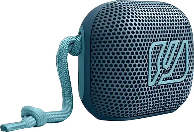 Muse M-360 Portable Bluetooth Speaker, Blue/Green, 5W Mono Sound with Passive Radiator, IPX4 Splash Proof, 9h Playtime Boost, USB-C, Stereo Pairing, Hands-free