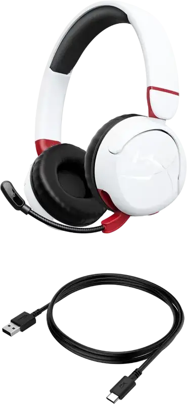 Căști gaming HyperX Cloud Mini, Fără fir, Alb