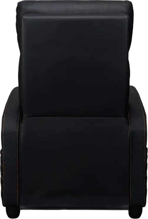Cougar Ranger Elite CGR-RAE Gaming Sofa, Black | Orange, PVC Leather and Breathable Velvet, Robust Steel Frame, Reclining Function, Foldable Footrest, 135kg Capacity