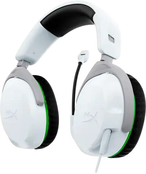 HyperX CloudX Stinger 2 Wired Gaming Headset for Xbox, 50mm Neodymium Drivers, Swivel-to-Mute Noise-Cancelling Mic, Memory Foam Ear Cushions, White