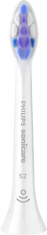 Сменные насадки для электрической зубной щетки Philips Sonicare HX6054/87 S2 Sensitive, экстрамягкие щетинки для чувствительных зубов и десен, Цвет: Белый