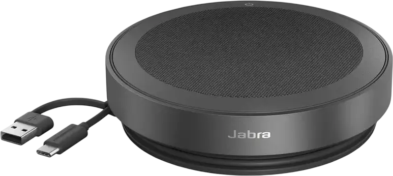 Speakerphone Portabil Profesional Jabra Speak2 75 UC, Bluetooth 5.2, USB-C, 4 Microfoane Beamforming, Audio Full Duplex, Baterie 32h, Gri