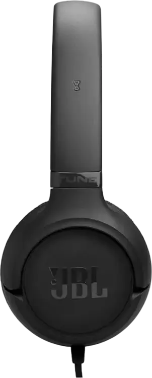 JBL Tune 530 On-Ear Closed-Back Wired Headphones, Dynamic Driver, Integrated In-Line Microphone, Foldable Design, JBL Pure Bass Sound, Color: Black