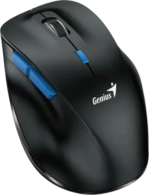 Genius Ergo 8230S BT Wireless Ergonomic Silent Mouse, Dual Mode Bluetooth & 2.4GHz, 1600 DPI Optical Sensor, AI Copilot Buttons, Right-Handed, Black
