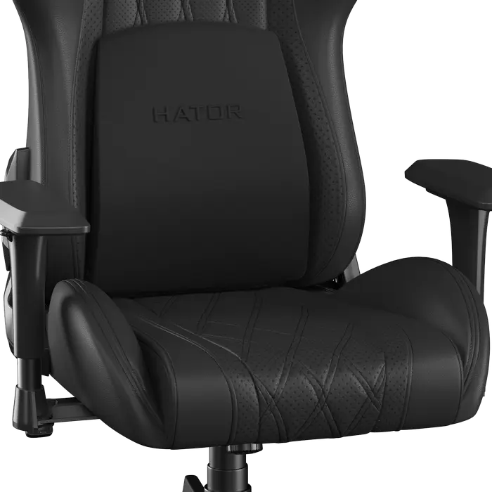 Scaun Gaming HATOR Darkside 3M, Piele PU, Cadru Oțel, Cotiere Reglabile 2D, Perne Magnetice ChillFoam, piston SGS Clasa 4, Negru