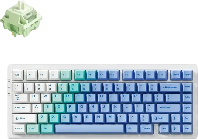 Tastatură MCHOSE G75 Pro, Cu fir / Fără fir, Arctic Snow