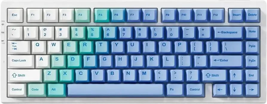 Tastatura Mecanica MCHOSE G75 Pro 75%, Arctic Snow, Tri-mod Wireless 2.4GHz/Bluetooth/Wired, Hot-swappable, Gasket Mount, PCB Flex-Cut, RGB South-facing, 8000mAh