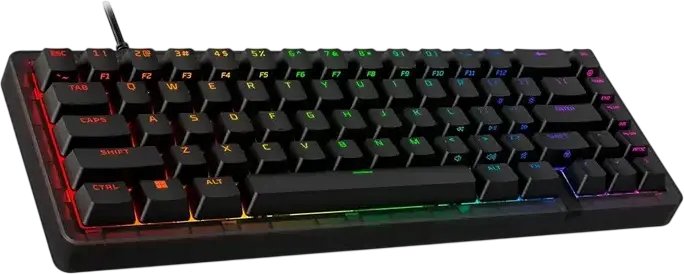 HyperX Origins 2 65 Wired Mechanical Gaming Keyboard, 65% Layout, Hot-Swappable Linear Red Switches, RGB Backlit, 8000Hz Polling Rate, PC/Console