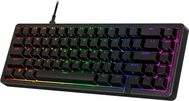 HyperX Origins 2 65 Wired Mechanical Gaming Keyboard, 65% Layout, Hot-Swappable Linear Red Switches, RGB Backlit, 8000Hz Polling Rate, PC/Console