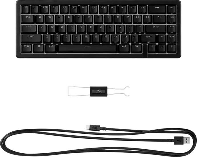 HyperX Origins 2 65 Wired Mechanical Gaming Keyboard, 65% Layout, Hot-Swappable Linear Red Switches, RGB Backlit, 8000Hz Polling Rate, PC/Console