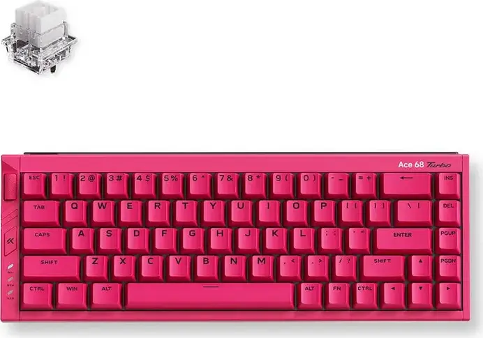 MCHOSE Ace 68 Turbo Magnetic Switch HE Keyboard with Mount Tai GT Magnetic Switches, CNC Aluminum Case, 65% Layout, 16KHz Polling Rate, Rapid Trigger, Adjustable Actuation, RGB Lighting