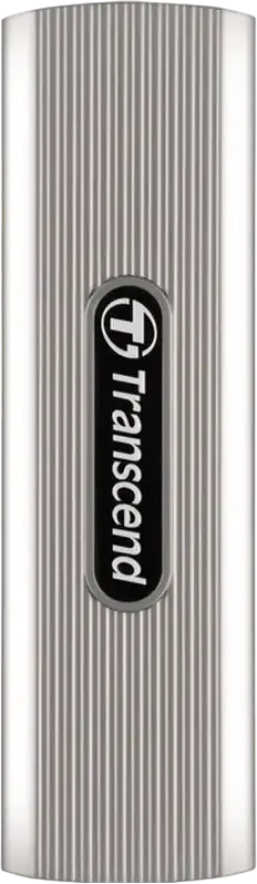 SSD Portabil Transcend ESD320A 2TB Gri, USB 3.2 Gen 2x1 10Gbps, Viteza Citire până la 1050MB/s, Conector USB Type-A Retractabil, Flash 3D NAND, Carcasă Aliaj