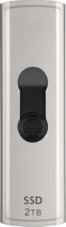 SSD Portabil Transcend ESD320A 2TB Gri, USB 3.2 Gen 2x1 10Gbps, Viteza Citire până la 1050MB/s, Conector USB Type-A Retractabil, Flash 3D NAND, Carcasă Aliaj