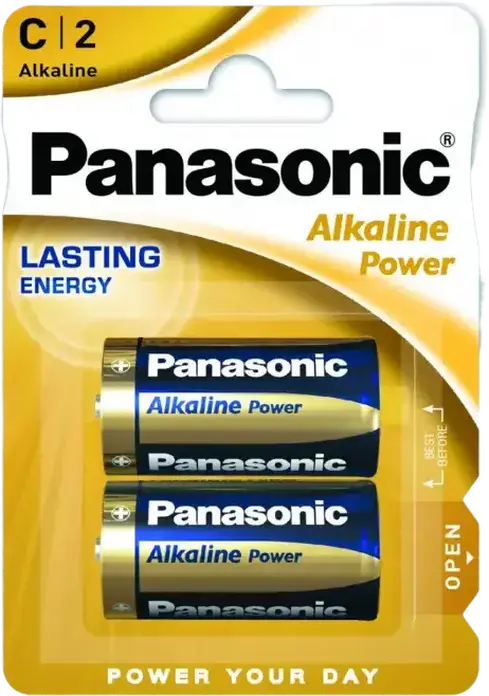 Panasonic LR14REB Alkaline Batteries, Size C, 1.5V High Capacity Power Cells