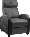 Sofa Gaming Cougar Ranger Elite CGR-RAE, Gri Jet, Piele PVC și Velur Respirabil, Cadru Robust din Oțel, Funcție de Reclinare, Suport de Picioare Pliabil, 135kg