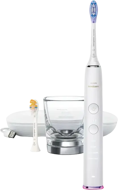 Periuță de dinți electrică Philips Sonicare DiamondClean Smart 9400 HX9917/88, 4 Moduri, 3 Niveluri Intensitate, Conectivitate Bluetooth, Pahar Încărcare și Etui Călătorie
