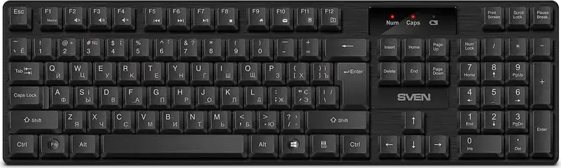 Tastatură SVEN KB-C2300W, Fără fir, Negru