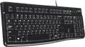 Logitech K120 Wired USB Keyboard, Full-Size Membrane Layout with Integrated Number Pad and Curved Space Bar, Color: Black, 1.5m Cable