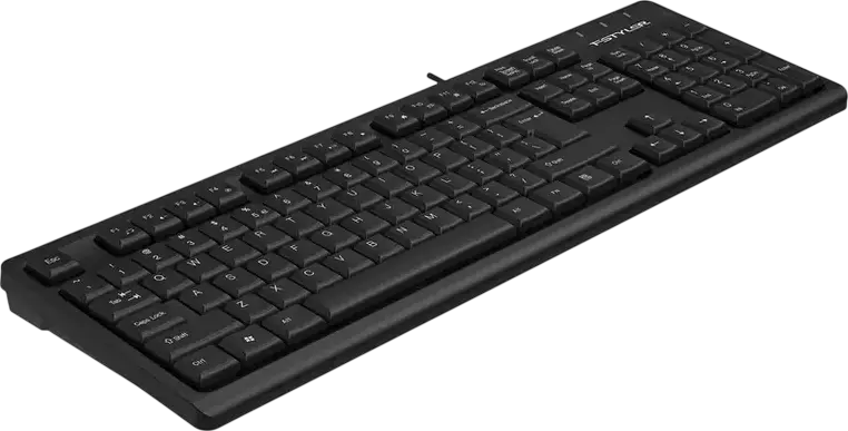 Tastatură cu fir A4Tech FK12 Fstyler Multimedia USB Membrană, Taste Rotunjite Laser, 12 Taste Hotkey, Rezistentă la stropi, Layout: US/RU/RO, Negru