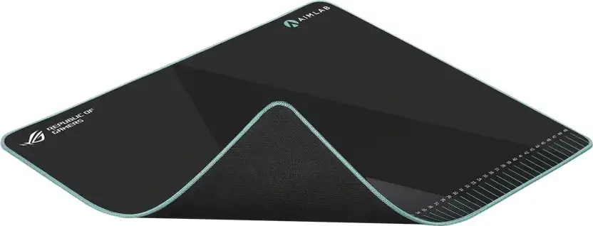 ASUS ROG Hone Ace Aim Lab Edition Gaming Mouse Pad, Hybrid Cloth Surface, Nano-Coating, Non-Slip Rubber Base, 420 x 508 x 3 mm, Black