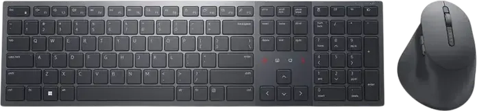 Беспроводной комплект клавиатуры и мыши Dell KM900, Bluetooth 5.1 и 2.4 ГГц RF, поддержка до 3 устройств, сертификация Zoom, подсветка клавиш, Цвет: Graphite, Тип переключателя: Scissor