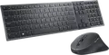 Беспроводной комплект клавиатуры и мыши Dell KM900, Bluetooth 5.1 и 2.4 ГГц RF, поддержка до 3 устройств, сертификация Zoom, подсветка клавиш, Цвет: Graphite, Тип переключателя: Scissor