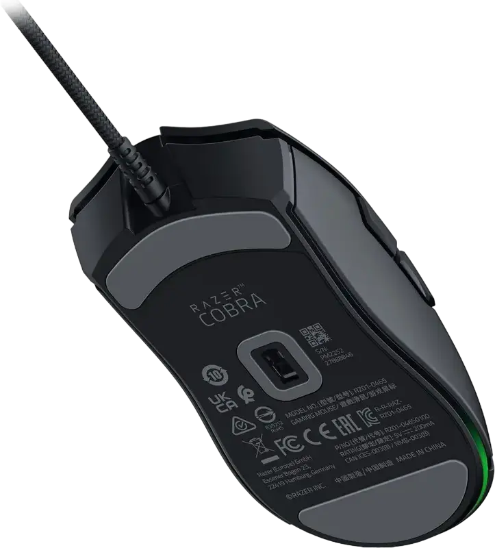 Mouse Gaming Razer Cobra RZ01-04650100-R3M1 cu fir, Senzor Optic 8500 DPI, Switch-uri Optice Gen-3, Iluminare Chroma RGB, Cablu Speedflex, Culoare: Negru
