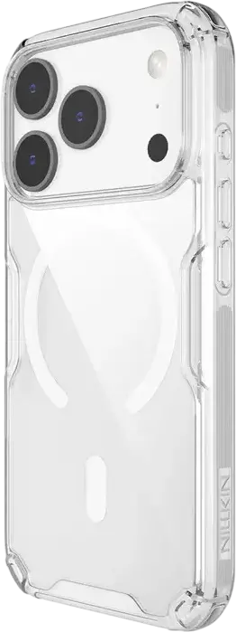 Nillkin Nature Pro Magnetic Case for Apple iPhone 17 Pro Max, Transparent TPU PC Shockproof Cover, MagSafe Compatible, 4-Corner Airbags, Slim Design