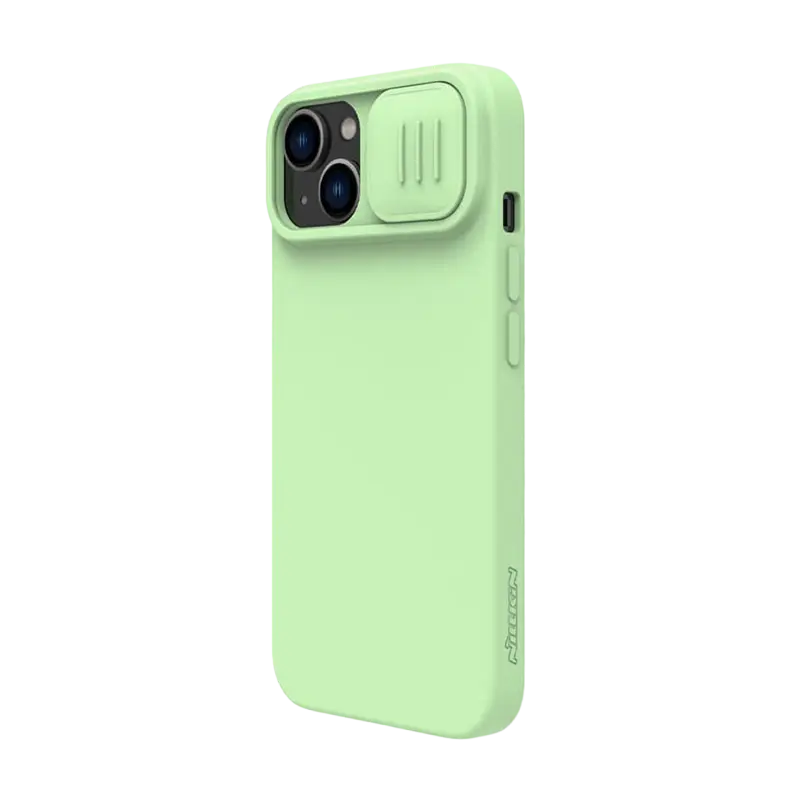 Nillkin CamShield Silky Silicone Case for iPhone 14 Plus, Liquid Silicone & Hard PC Cover with Sliding Camera Lens Protection and AF Coating