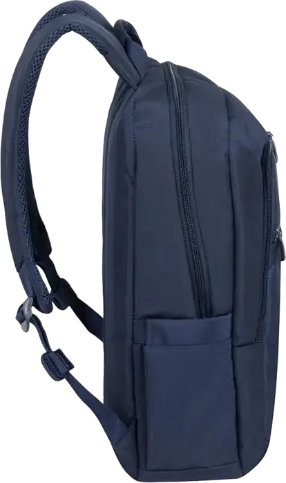 Rucsac Laptop RivaCase Alpendorf 7561 pentru laptopuri de 15.6-16 inch, Poliester RPET Eco-Friendly din materiale reciclate, Rezistent la apă, Albastru-închis