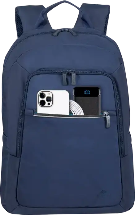 Rucsac Laptop RivaCase Alpendorf 7561 pentru laptopuri de 15.6-16 inch, Poliester RPET Eco-Friendly din materiale reciclate, Rezistent la apă, Albastru-închis