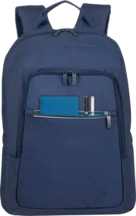 Rucsac Laptop RivaCase Alpendorf 7561 pentru laptopuri de 15.6-16 inch, Poliester RPET Eco-Friendly din materiale reciclate, Rezistent la apă, Albastru-închis