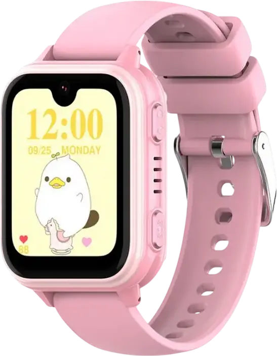 Wonlex KT33 4G Smartwatch for Kids, Pink, 1.78" AMOLED Display, 1GB RAM 8GB ROM, GPS LBS WiFi, IP67 Waterproof, Heart Rate & Blood Pressure Monitor, Video Calls, SOS