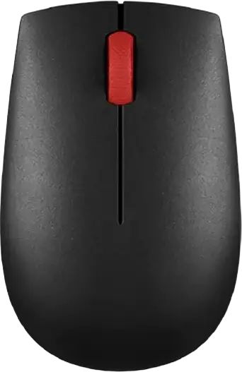 Lenovo Essential Compact Wireless Mouse 4Y50R20864 4Y50R20865, 1000 DPI Optical Sensor, 2.4 GHz RF USB Nano Receiver, Ambidextrous Black, Wireless Interface