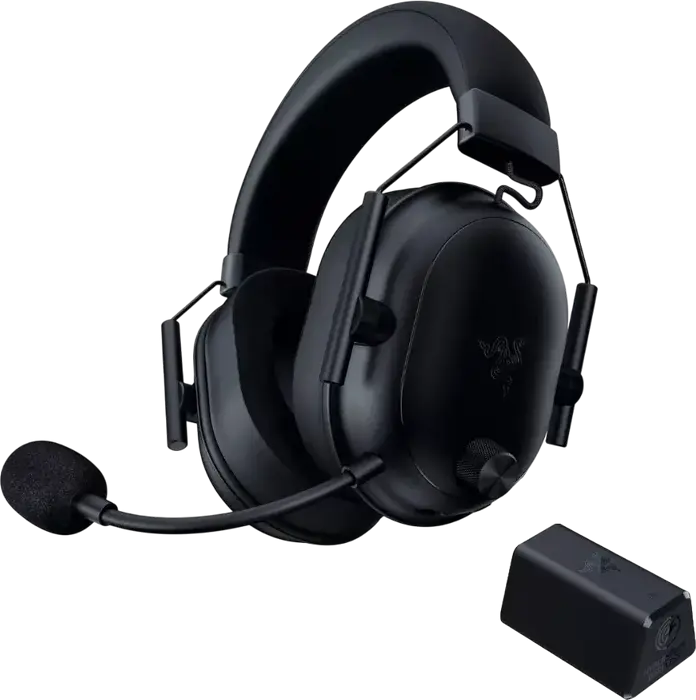 Casca Gaming Wireless/Wired Razer BlackShark V2 HyperSpeed - Negru, Drivere TriForce Titanium 50mm, Microfon HyperClear Super Wideband, Baterie 70h, Audio THX Spatial, Windows 10, USB-C, Bluetooth 5.2