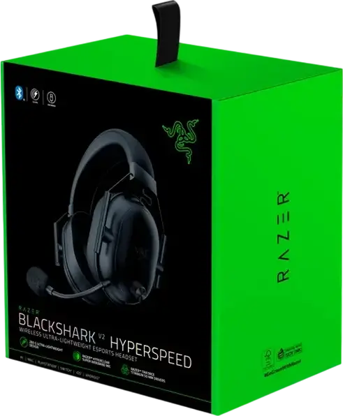 Casca Gaming Wireless/Wired Razer BlackShark V2 HyperSpeed - Negru, Drivere TriForce Titanium 50mm, Microfon HyperClear Super Wideband, Baterie 70h, Audio THX Spatial, Windows 10, USB-C, Bluetooth 5.2
