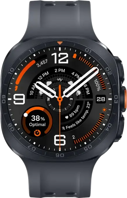 Samsung Galaxy Watch Ultra 2 Smartwatch, Black, 47mm Titanium Case, 1.52" Super AMOLED, Snapdragon Wear Elite, 64GB, 800mAh, 10 ATM, IP69K, Wear OS 7, LTE