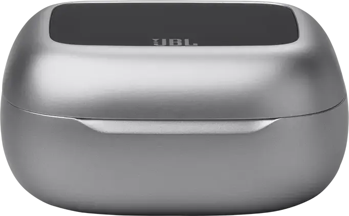 Беспроводные наушники JBL Live Flex 3 Open-Stick, цвет: серебристый, динамические драйверы 12 мм, адаптивное шумоподавление TANC, кейс с сенсорным экраном, IP54