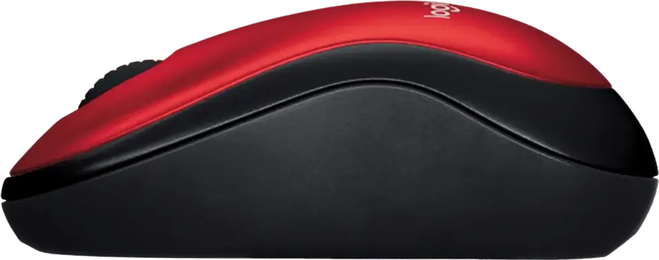 Беспроводная оптическая мышь Logitech M185, цвет красный, 2.4 ГГц, 1000 DPI, USB Nano-приемник, амбидекстерный дизайн, срок службы батареи до 12 месяцев