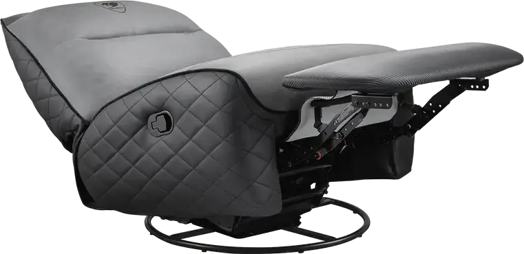 Sofa Gaming Cougar Overlord Neo CGR-OLN-GRB, Piele PVC și Material Textil Gri, Bază Trimotion, Înclinare 160 Grade, Suport Ergonomic, Max 150kg