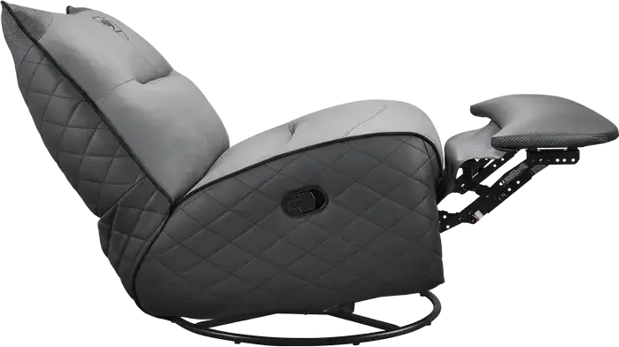 Sofa Gaming Cougar Overlord Neo CGR-OLN-GRB, Piele PVC și Material Textil Gri, Bază Trimotion, Înclinare 160 Grade, Suport Ergonomic, Max 150kg