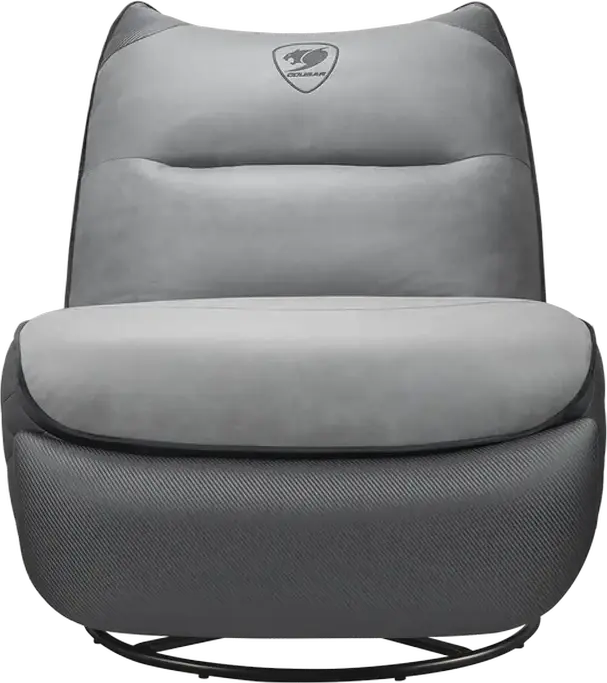 Sofa Gaming Cougar Overlord Neo CGR-OLN-GRB, Piele PVC și Material Textil Gri, Bază Trimotion, Înclinare 160 Grade, Suport Ergonomic, Max 150kg
