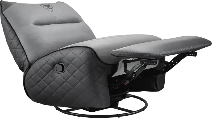 Sofa Gaming Cougar Overlord Neo CGR-OLN-GRB, Piele PVC și Material Textil Gri, Bază Trimotion, Înclinare 160 Grade, Suport Ergonomic, Max 150kg