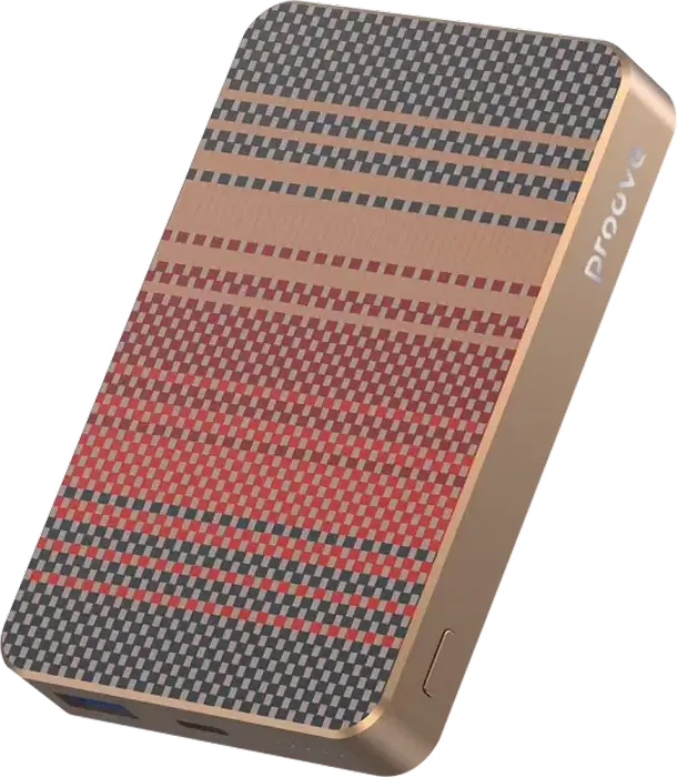 Power Bank Proove Carbon Slim 10000mAh, Bronz, Încărcare Rapidă 22.5W, Încărcare Wireless MagSafe 15W, PD3.1, QC3.0, Material Kevlar și Aluminiu, USB-C și USB-A