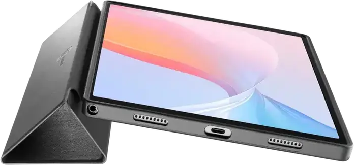 Husa Cellularline Stand Case FOLIOGTABA987K pentru Samsung Galaxy Tab A9 / A11 8.7 inch, Cover Folio cu Suport Integrat, Poliuretan, Policarbonat & Piele Artificiala, Negru