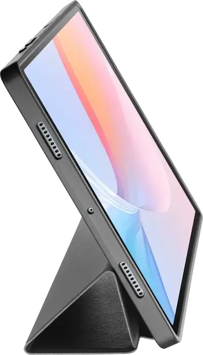 Husa Cellularline Stand Case FOLIOGTABA987K pentru Samsung Galaxy Tab A9 / A11 8.7 inch, Cover Folio cu Suport Integrat, Poliuretan, Policarbonat & Piele Artificiala, Negru