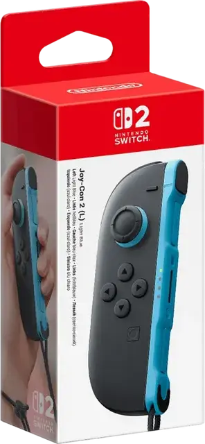 Nintendo Switch 2 Joy-Con Wireless Bluetooth Controllers, Magnetic Snap-on Attachment, Durable Analog Sticks, Gyroscope & Optical Mouse, Light Blue