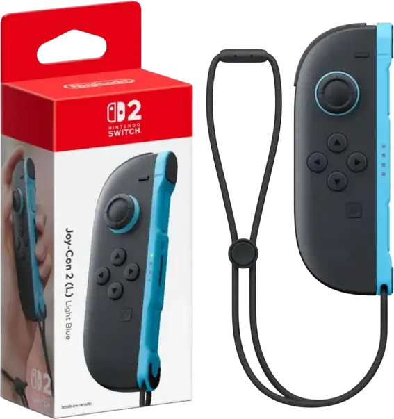 Nintendo Switch 2 Joy-Con Wireless Bluetooth Controllers, Magnetic Snap-on Attachment, Durable Analog Sticks, Gyroscope & Optical Mouse, Light Blue