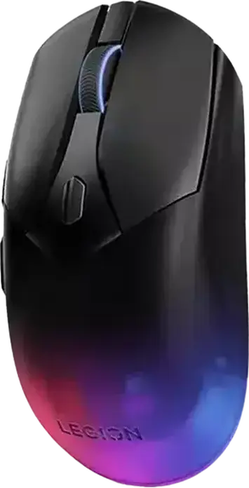 Lenovo Legion M410 Wireless RGB Gaming Mouse, Dual Mode 2.4GHz/Wired, PixArt PAW3335 Optical Sensor, Up to 16,000 DPI, 1000Hz Polling Rate, 6 Buttons, Color: Black